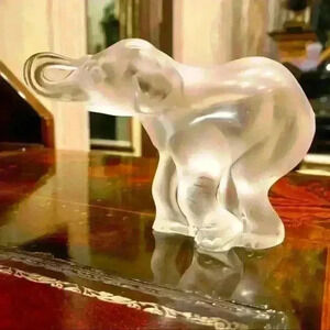 Authentic Lalique "Timori" Baby Elephant Crystal